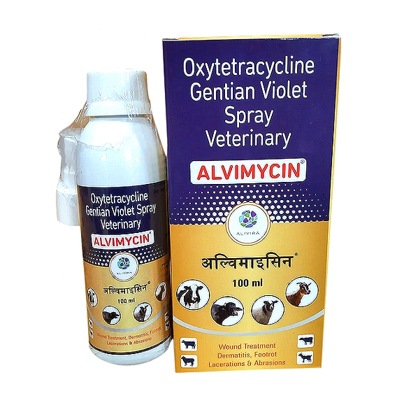 ALVIMYCIN Oxytetracycline & Gentian Violet Spray