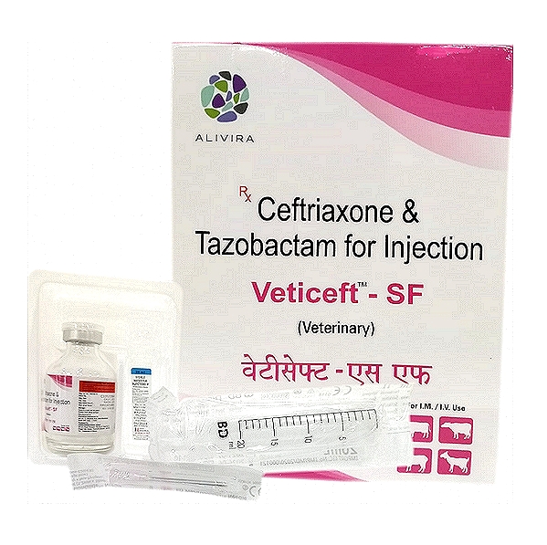 VETICEFT-SF Ceftriaxone & Tazobactum Injection
